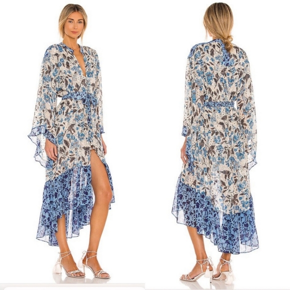 MISA Los Angeles | Octavia Button Down Belted Kimono / Dress - Picture 2 of 5
